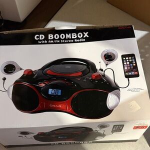 Craig Red and Black CD Boombox with AM/FM Radio new
